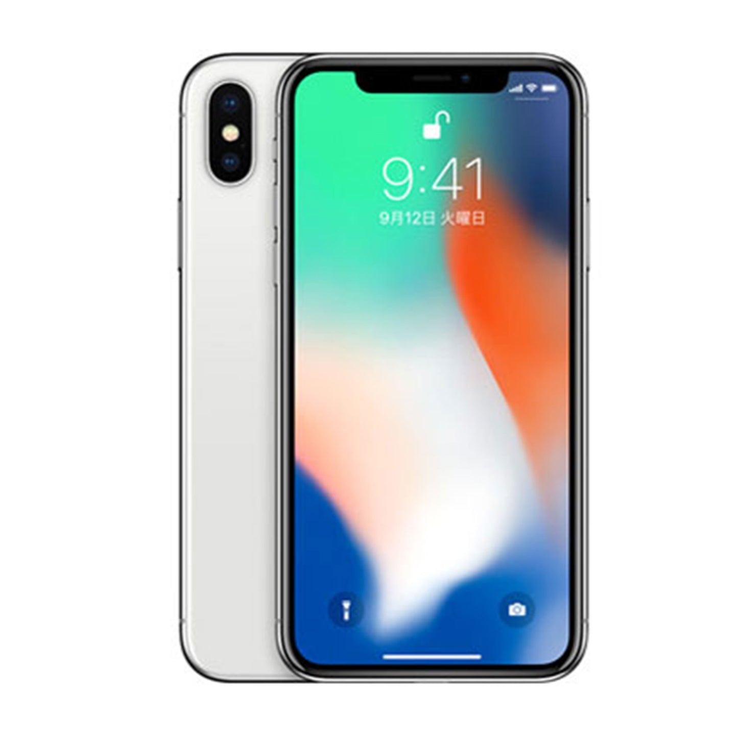 【中古】【整備済み品】iPhone X 64GB SIMフリー ランクB バッテリー100%に交換済み