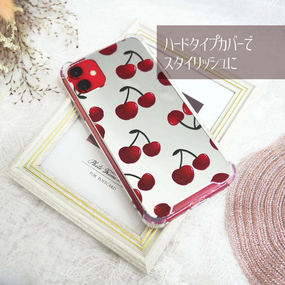 【送料無料】iPhoneケース スマホケース iPhone11 iPhone11Pro チェリー 鏡 モダン かわいい 夏柄 アロハ ケース