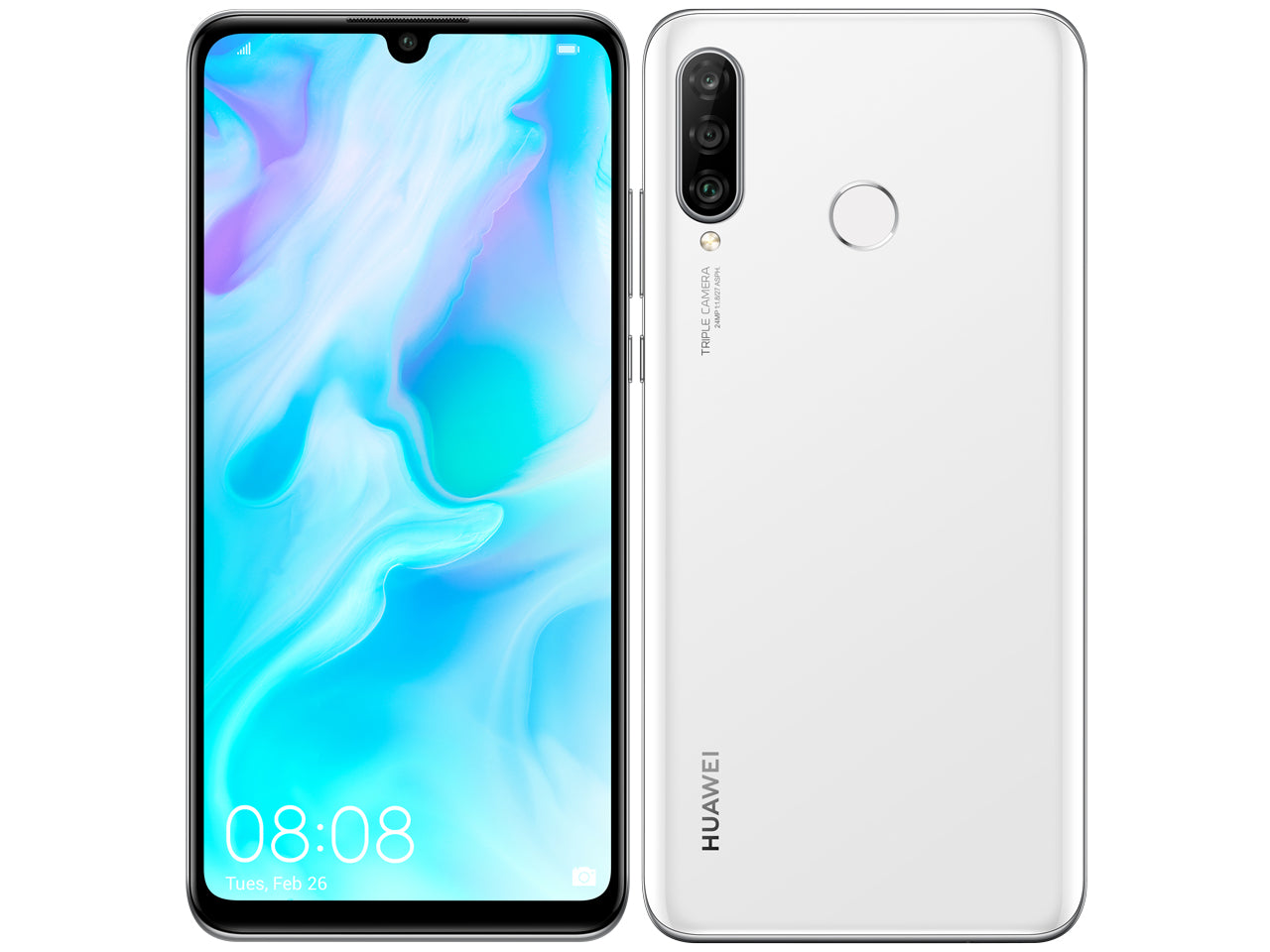 【中古】HUAWEI P30 lite MAR-LX2J 64GB  SIMフリー版 ランクC