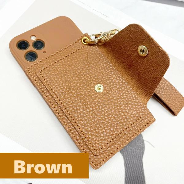 スマホケース 韓国 ストラップ iPhone 11/11pro/12/13 カードホルダー カードケース スマホショルダー カード収納 肩掛け