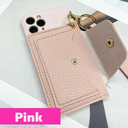 スマホケース 韓国 ストラップ iPhone 11/11pro/12/13 カードホルダー カードケース スマホショルダー カード収納 肩掛け