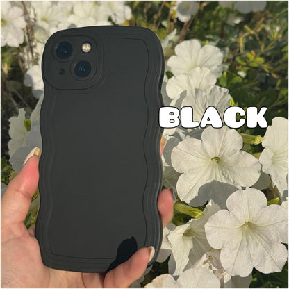 送料無料 iPhone12 13 14 スマホケース なみなみ シリコン 韓国 かわいい 波 ウェーブ おしゃれ 衝撃吸収 うねうね シンプル くすみカラー 雲